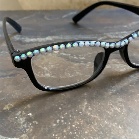 NWT Black W/ AB Crystals Bling Reader Glasses 1.00 - Picture 8 of 10